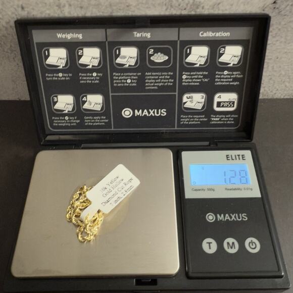 10k Yellow Gold Diamond Cut Rope Bracelet 7 inch, 2.8mm, BSI-ITALY~NEW - Picture 8 of 8